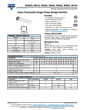 W005G Datasheet PDF Vishay Semiconductors