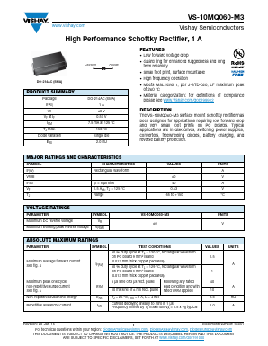 10MQ060-M3/5AT Datasheet PDF Vishay Semiconductors