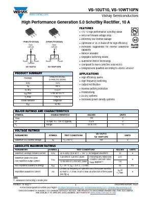 10WT10FNTRR Datasheet PDF Vishay Semiconductors