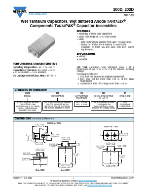 202D318X0006A1 Datasheet PDF Vishay Semiconductors