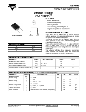 30EPH03 Datasheet PDF Vishay Semiconductors