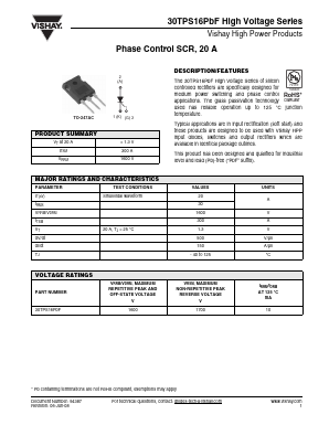 30TPS16PBF Datasheet PDF Vishay Semiconductors