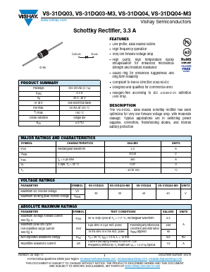 VS-31DQ03TR Datasheet PDF Vishay Semiconductors