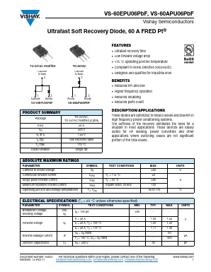 VS-60EPU06PBF Datasheet PDF Vishay Semiconductors