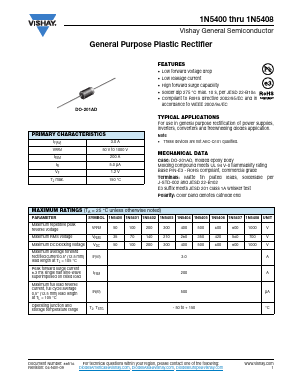 1N5404-E3-54 Datasheet PDF Vishay Semiconductors