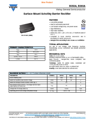 B350A Datasheet PDF Vishay Semiconductors