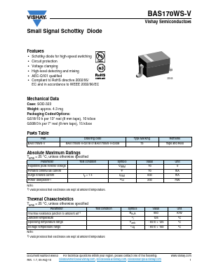 BAS170WS-V Datasheet PDF Vishay Semiconductors