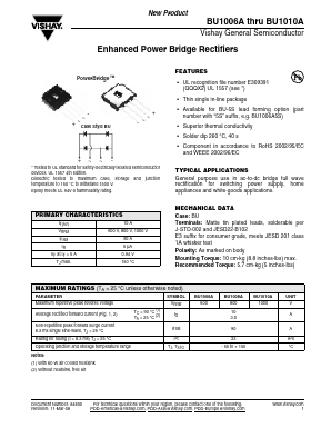 BU1006A5S-E3 Datasheet PDF Vishay Semiconductors