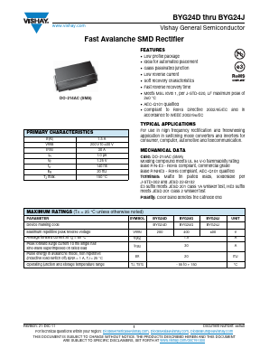 BYG24GHE3/TR Datasheet PDF Vishay Semiconductors