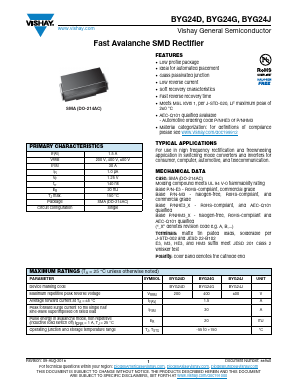 BYG24G-E3/TR Datasheet PDF Vishay Semiconductors