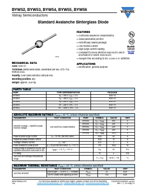 BYW54-TR Datasheet PDF Vishay Semiconductors