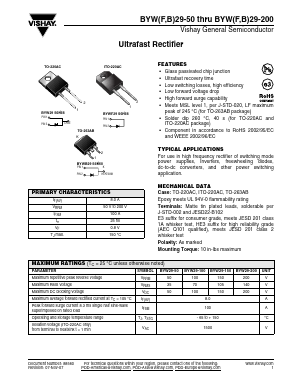 BYW29-200-E3 Datasheet PDF Vishay Semiconductors