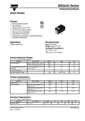 BZG03C43 Datasheet PDF Vishay Semiconductors