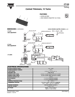 CT-20X Datasheet PDF Vishay Semiconductors