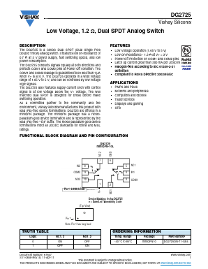 DG2725 Datasheet PDF Vishay Semiconductors