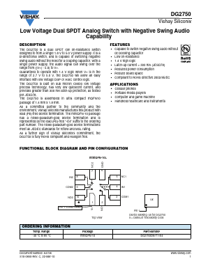 DG2750DN-T1-E4 Datasheet PDF Vishay Semiconductors
