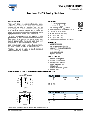 DG417DY-E3 Datasheet PDF Vishay Semiconductors