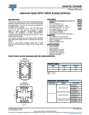 DG441BDY-E3 Datasheet PDF Vishay Semiconductors