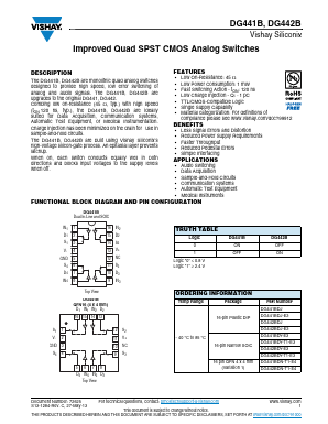 DG441BDJ Datasheet PDF Vishay Semiconductors