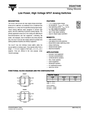 DG447DV-T1-E3 Datasheet PDF Vishay Semiconductors
