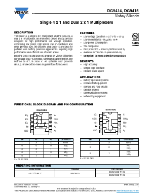 DG9415DQ-T1-E3 Datasheet PDF Vishay Semiconductors