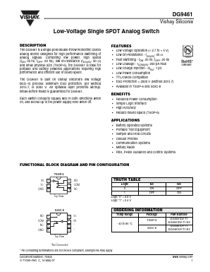 DG9461DV-T1-E3 Datasheet PDF Vishay Semiconductors