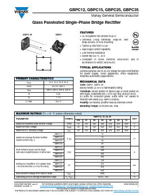 GBPC35005-E4/51 Datasheet PDF Vishay Semiconductors