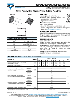 GBPC35005-E4/51 Datasheet PDF Vishay Semiconductors