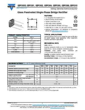 GBPC601-E4-51 Datasheet PDF Vishay Semiconductors