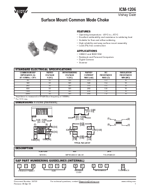 ICM-1206 Datasheet PDF Vishay Semiconductors