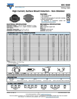 IDC-5020-NB-100-M Datasheet PDF Vishay Semiconductors