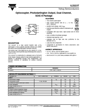 ILD223T Datasheet PDF Vishay Semiconductors