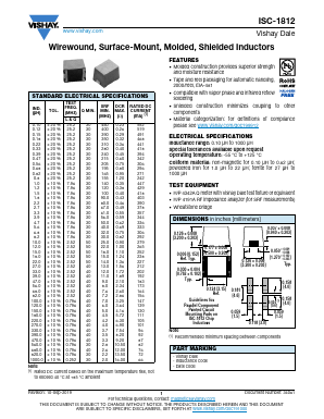 ISC1812ER101K Datasheet PDF Vishay Semiconductors