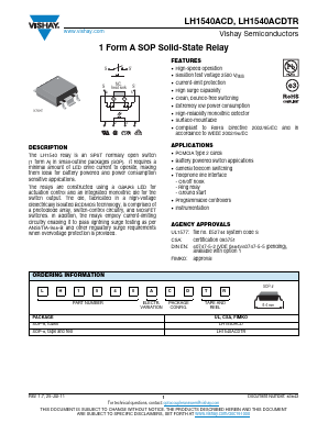 LH1540ACD Datasheet PDF Vishay Semiconductors