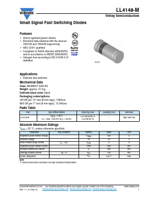 LL4148-M Datasheet PDF Vishay Semiconductors