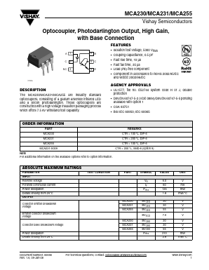 MCA231 Datasheet PDF Vishay Semiconductors