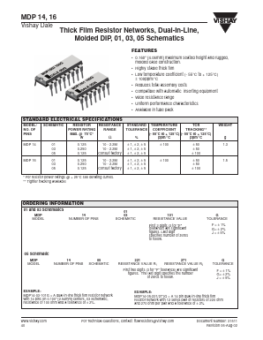 MDP16-01-101F Datasheet PDF Vishay Semiconductors