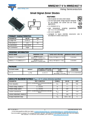 MMBZ4619-V-GS18 Datasheet PDF Vishay Semiconductors