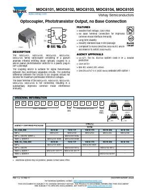 MOC8101-X017T Datasheet PDF Vishay Semiconductors