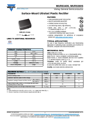 MURS360S Datasheet PDF Vishay Semiconductors