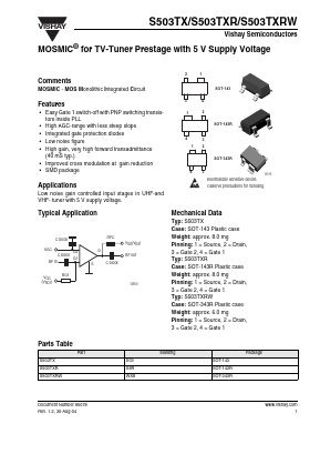 S503TX Datasheet PDF Vishay Semiconductors