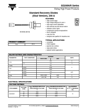 SD200N Datasheet PDF Vishay Semiconductors