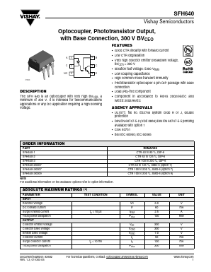 SFH640-3 Datasheet PDF Vishay Semiconductors