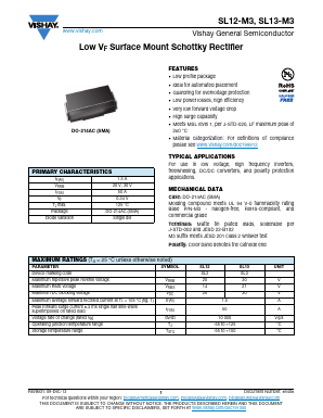 SL12-M3 Datasheet PDF Vishay Semiconductors