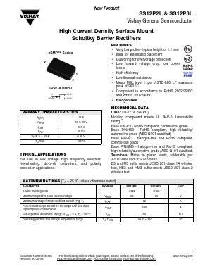 SS12P3L-E3 Datasheet PDF Vishay Semiconductors
