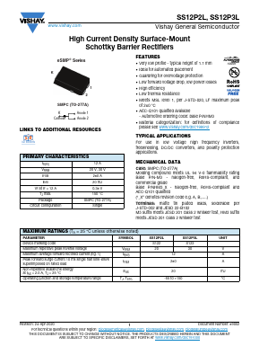 SS12P2L-M3-87A Datasheet PDF Vishay Semiconductors