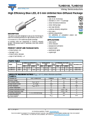 TLHB5102 Datasheet PDF Vishay Semiconductors