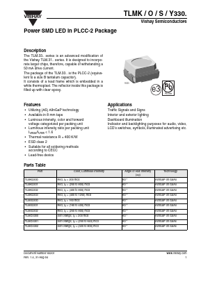 TLMK330 Datasheet PDF Vishay Semiconductors
