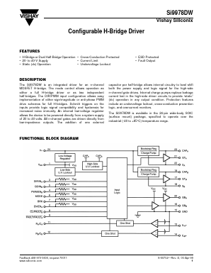SI9978DW Datasheet PDF Vishay Semiconductors