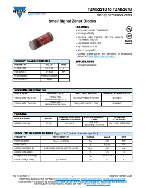 TZM5247B Datasheet PDF Vishay Semiconductors